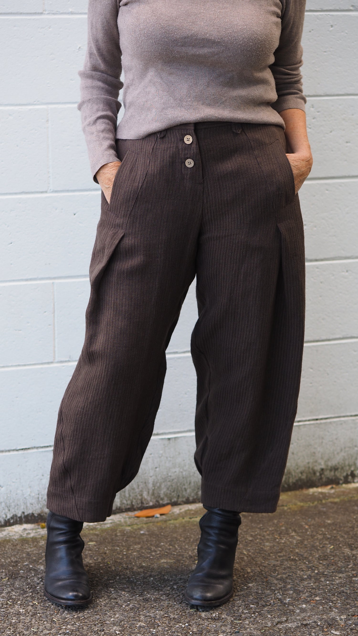 Rogue Line Maple Pant | Brown Textured Stripe