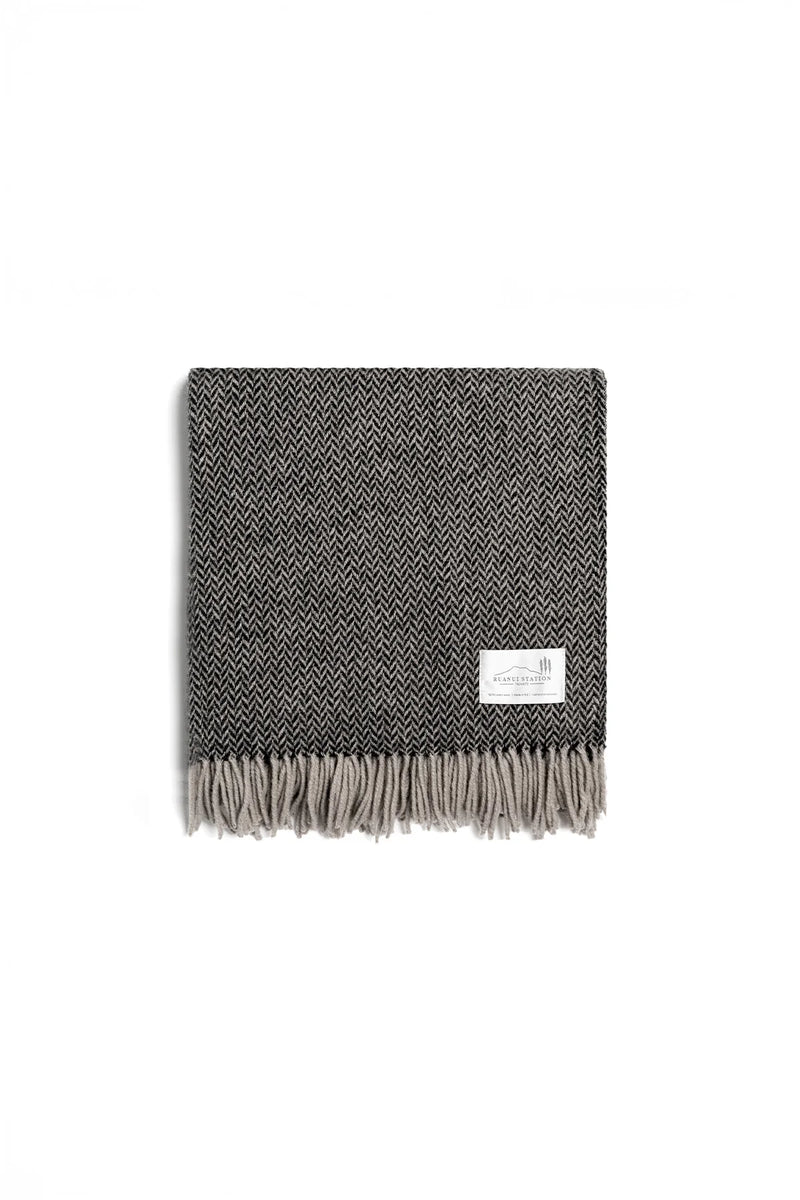 Ruanui Station Colliers Coal Wool Throw