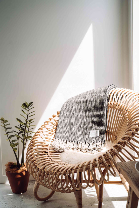 Ruanui Station Colliers Coal Wool Throw