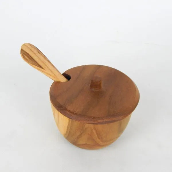 Teak Vessel with Lid | Small