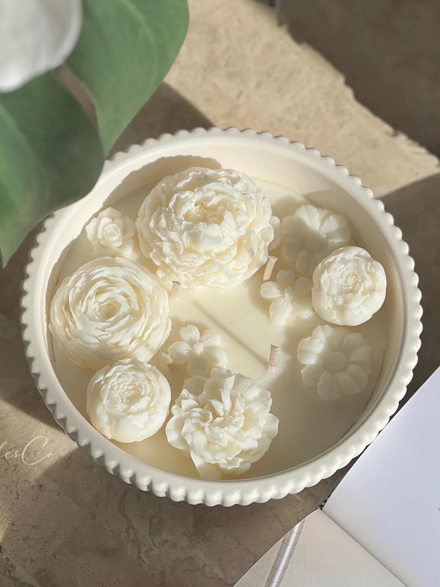 Ribbed Scented Floral Bowl | Lilley Of The Valley