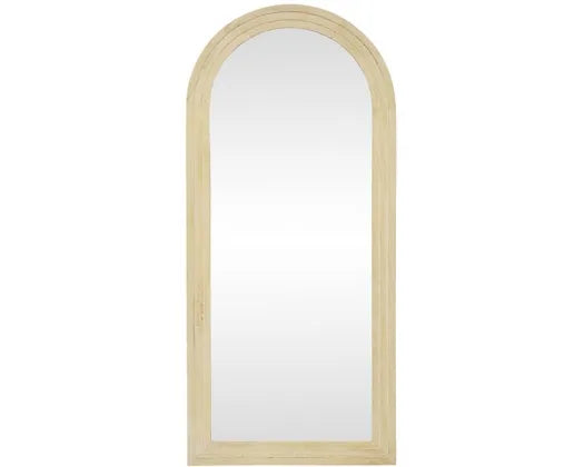 Arc Wooden Mirror | White Wash