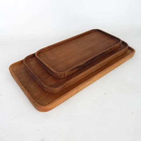 Teak Rectangular Platters | Set3