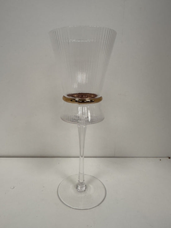 Gold Rim Wine Glass