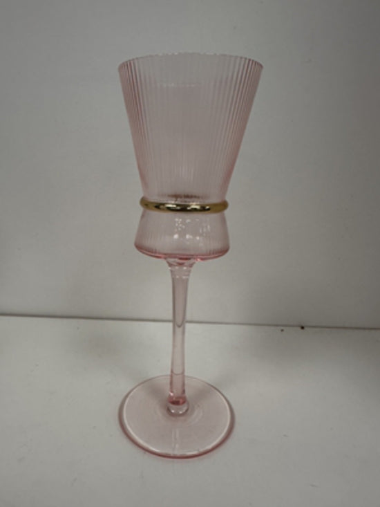 Pink Gold Neck Wine Glass 