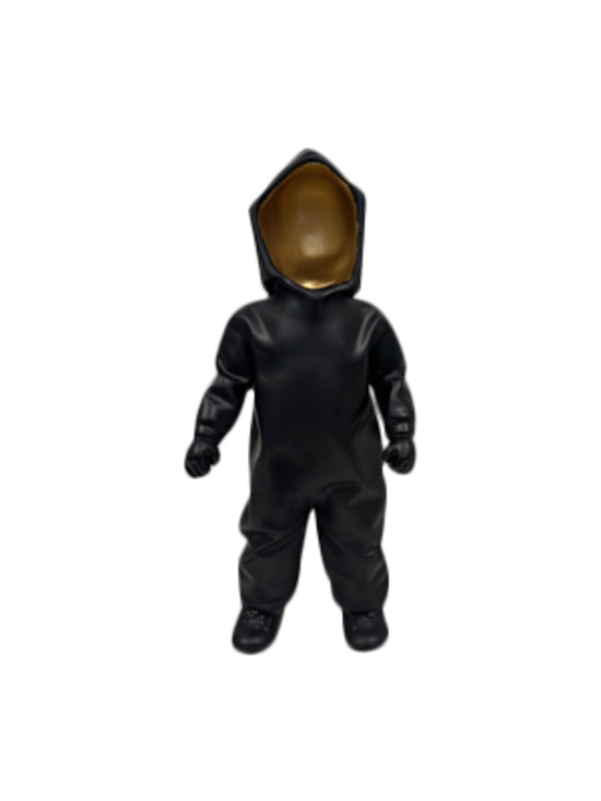Small Black Standing Banksy Person 