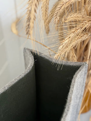 The Wool Bag Forest Green Lining