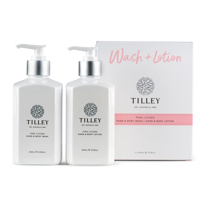 Tilley Hand & Body Wash Set | Pink Lychee