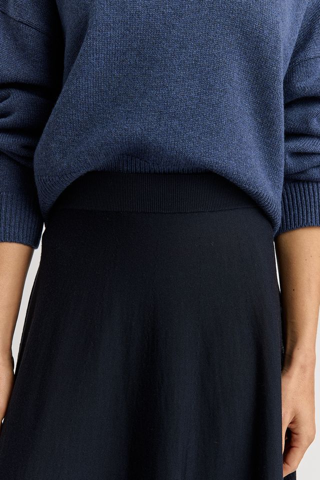 Toorallie A-Line Knit Skirt | Navy