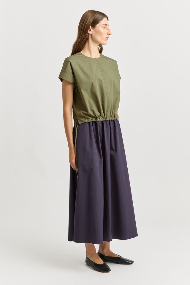 Toorallie Cotton Draw String Top | Olive