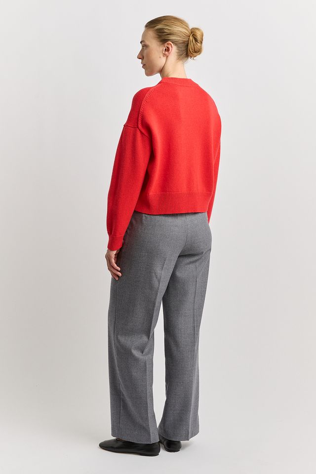 Toorallie Drop Shoulder Crew | Poppy
