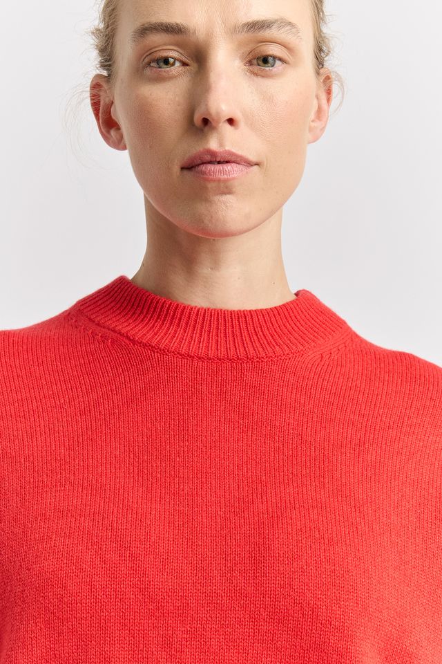 Toorallie Drop Shoulder Crew | Poppy