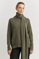 Toorallie Extra Fine Knit Scarf | Kale