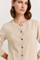Toorallie Fine Crew Cardigan in Jute