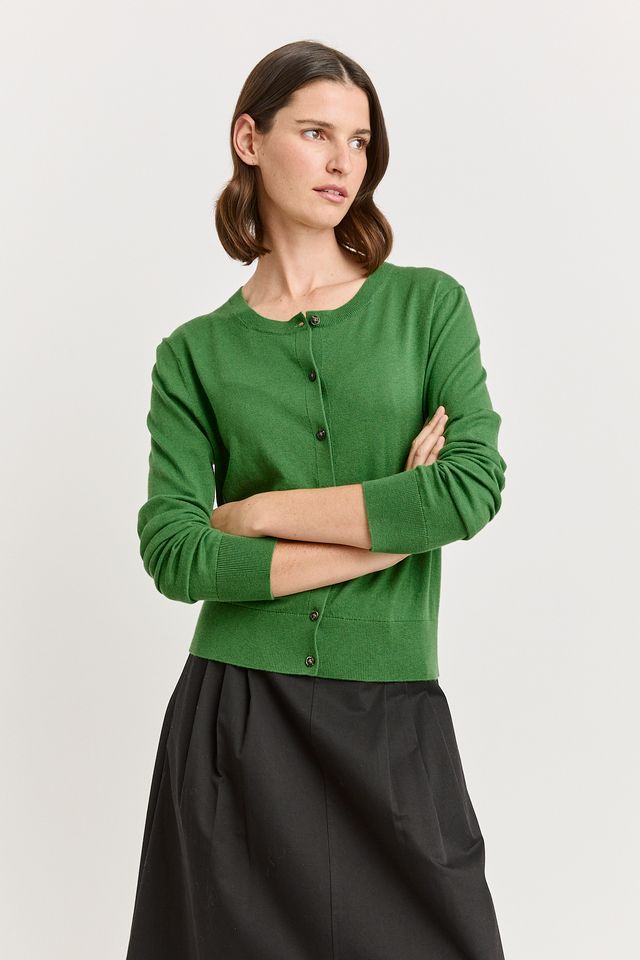 Toorallie Fine Crew Cardigan in Spring