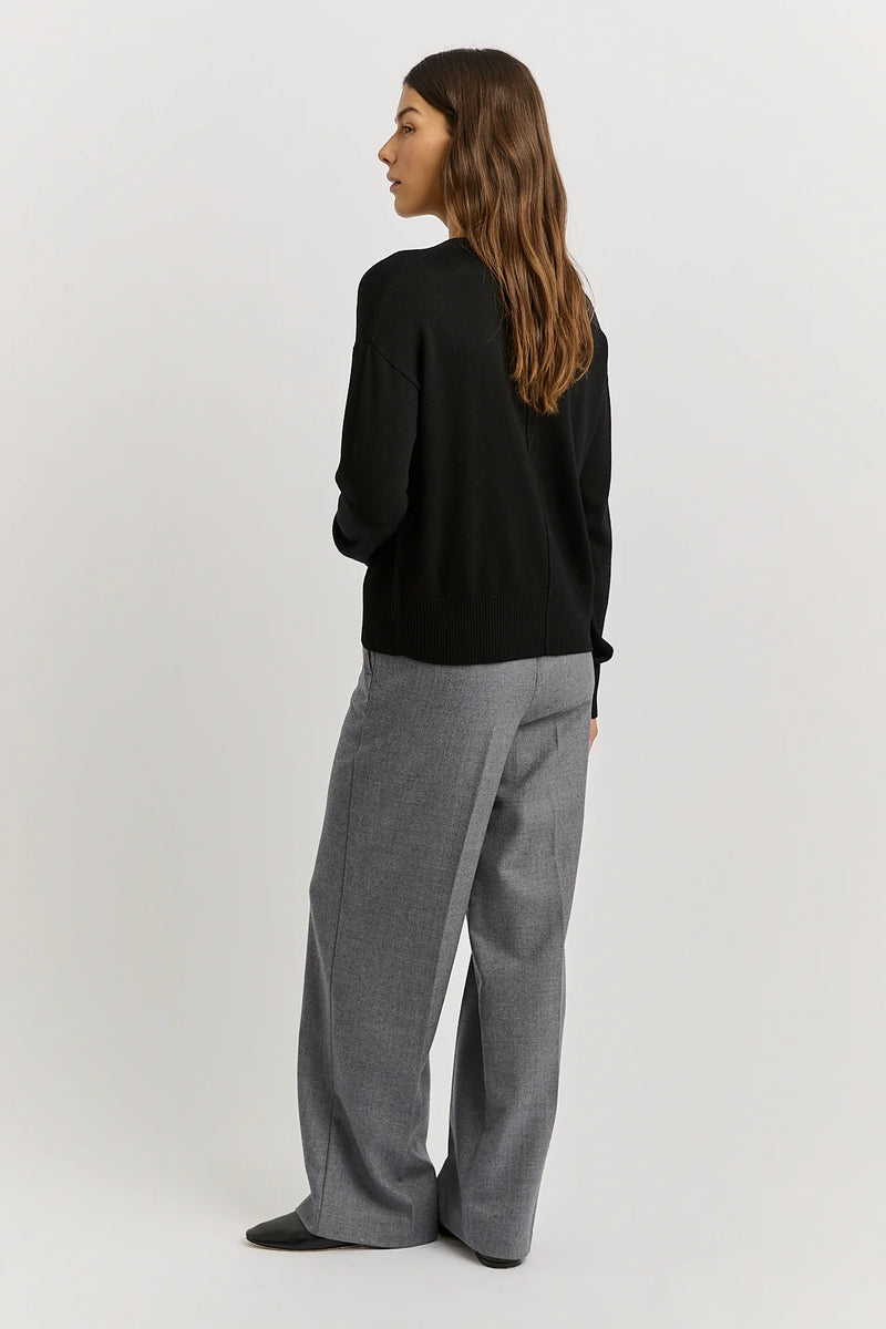 Toorallie Fine Knit Cardigan | Black