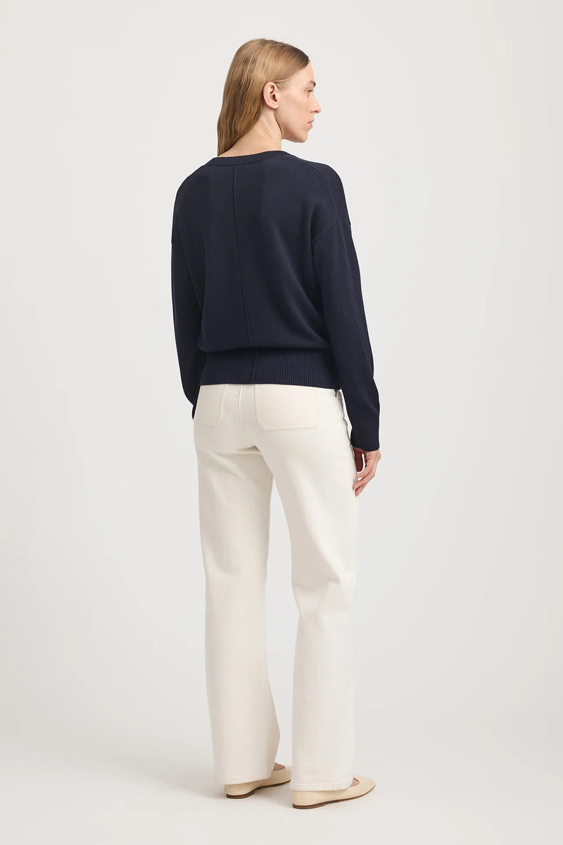 Toorallie Fine Knit Cardigan | Navy