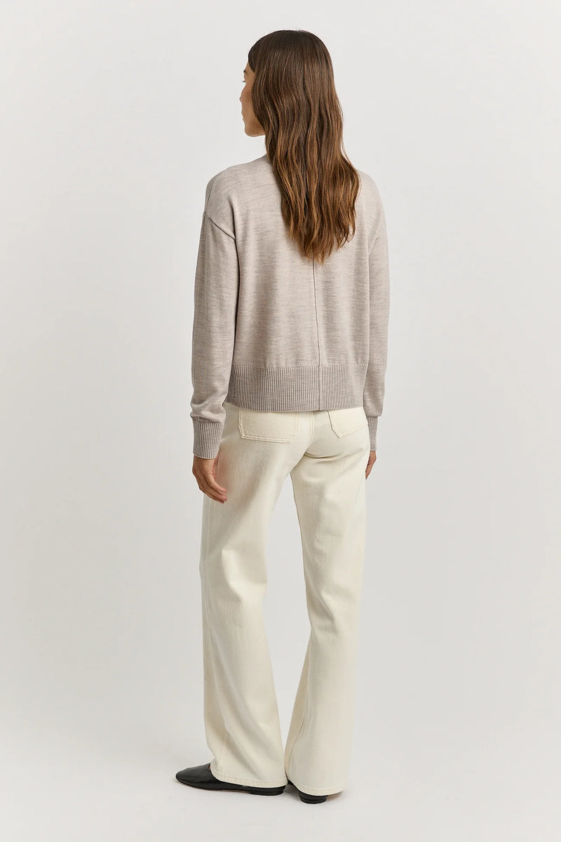 Toorallie Fine Knit Cardigan | Oat