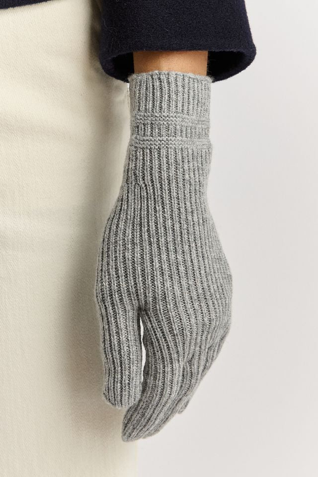 Toorallie Fine Rib Glove | Light Ash
