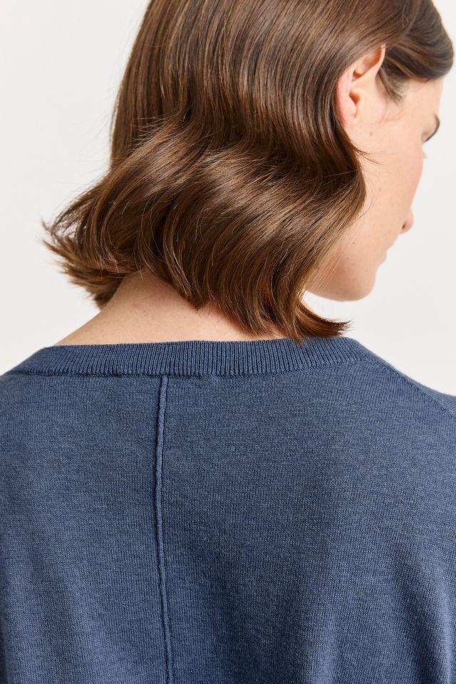Toorallie Fine crew Cardigan Navy Nelange