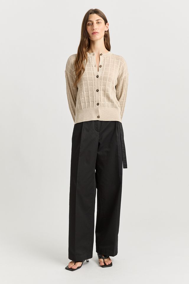 Toorallie Open Stitch Cardigan | Jute