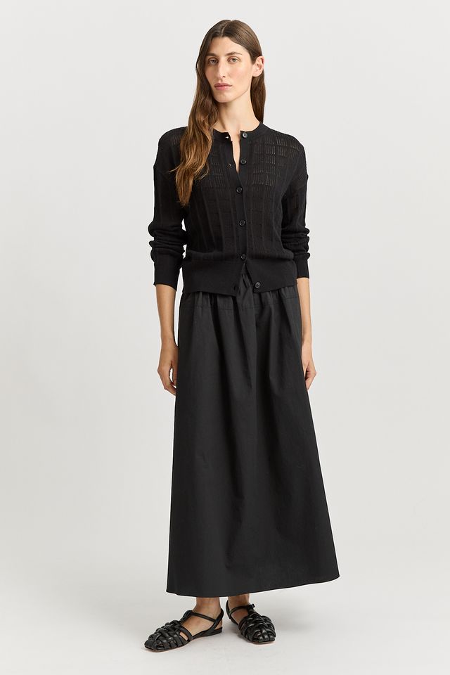 Toorallie Open Stitch Cardigan | Black