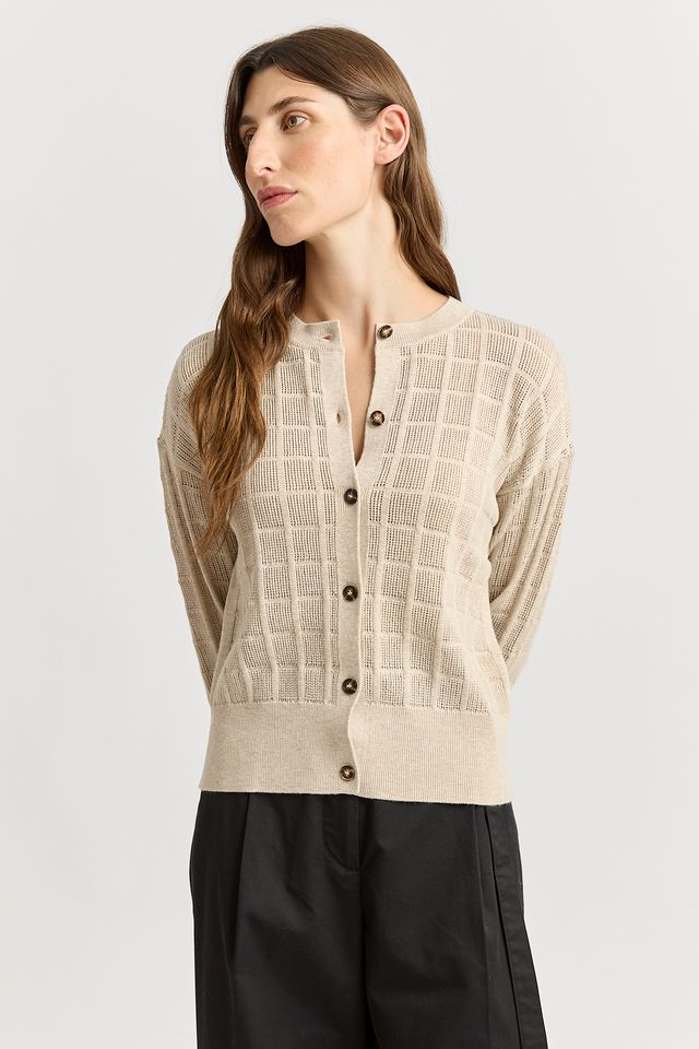 Toorallie Open Stitch Cardigan | Jute