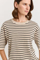 Toorallie Relaxed Stripe Knit Tee in Jute Stripe