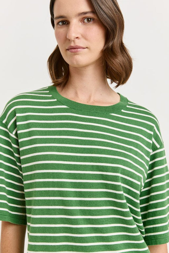 Toorallie Relaxed Stripe Knit Tee in Spring Stripe