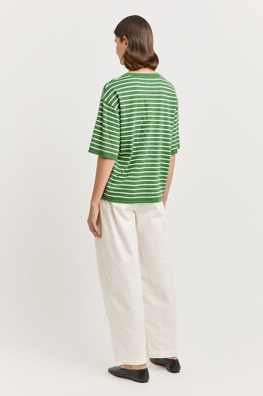 Toorallie Relaxed Stripe Knit Tee in Spring Stripe