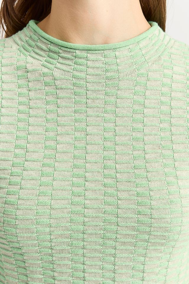 Toorallie Surface Stitch Top | Agave