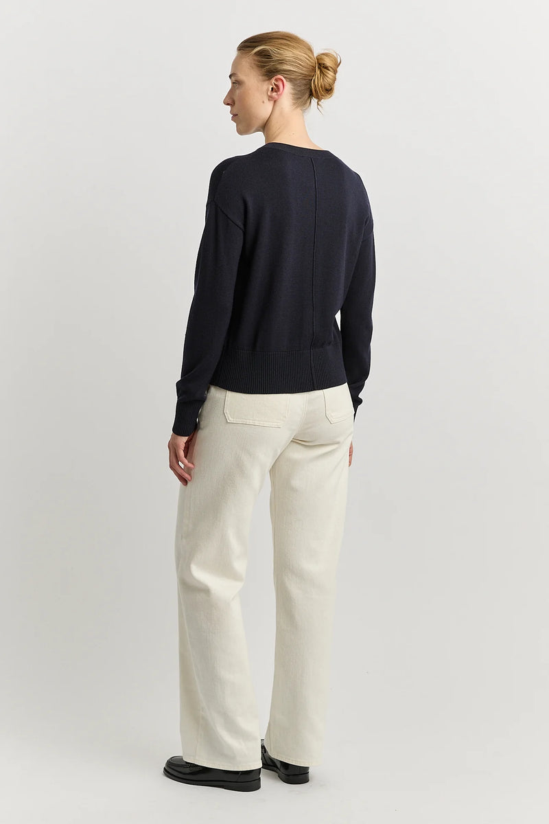 Toorallie Fine Knit Cardigan | French Navy
