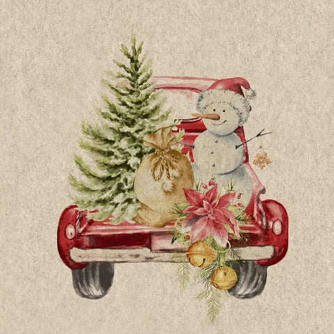 Luncheon Car Snowman 20pk Napkins