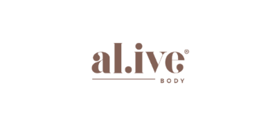 al.i.vé logo on a white background