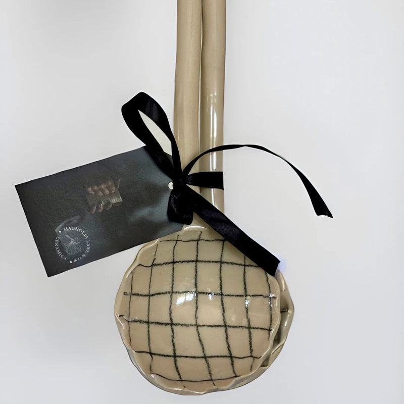 Magnolia Lane Ceramics | Checked Salad Servers