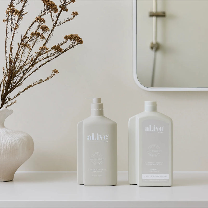 al.ive Body | Wash Refill 1ltr - Sea Cotton & Coconut