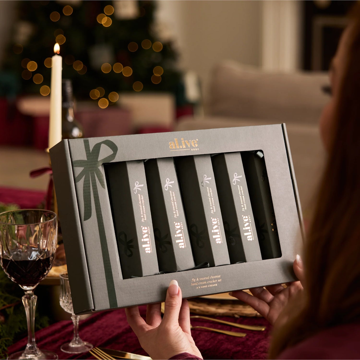 al.ive | Hand Cream Cracker Set - Fig & Toasted Chestnut