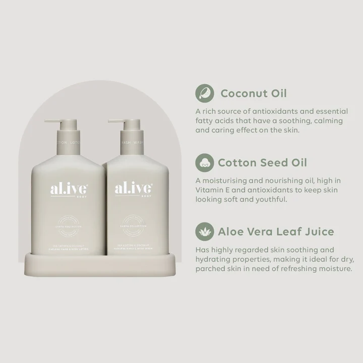 al.ive Body | Wash & Lotion Duo - Sea Cotton & Coconut