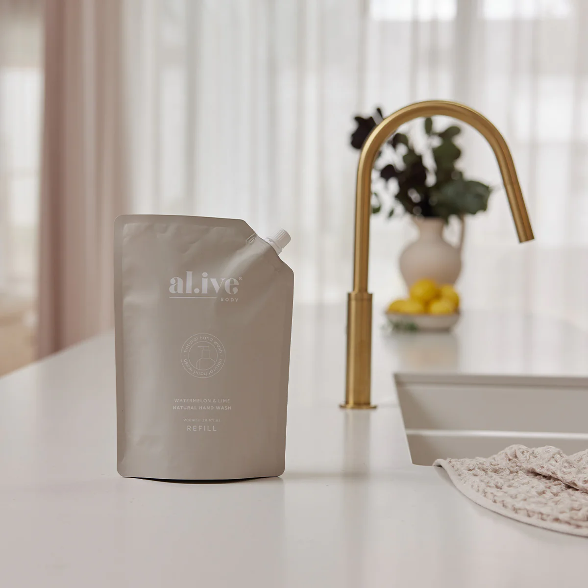 al.ive Home | 900ml Hand Wash Refill - Watermelon & Lime