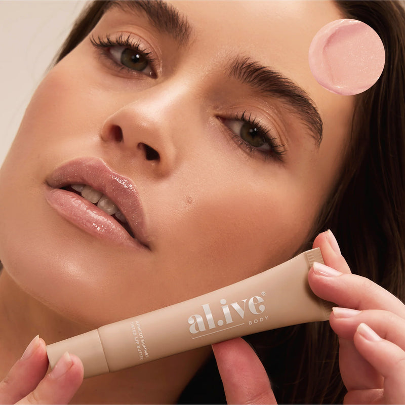al.ive Body Tinted Lip Butter - Apricot Shimmer