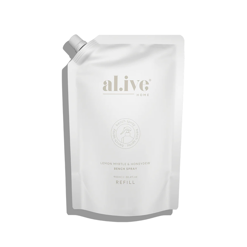 al.ive Home | 900ml Bench Spray Refill - Lemon Myrtle & Honeydew