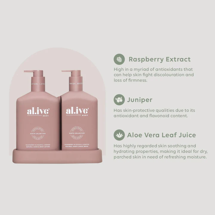 al.ive Body | Wash & Lotion Duo - Raspberry Blossom & Juniper