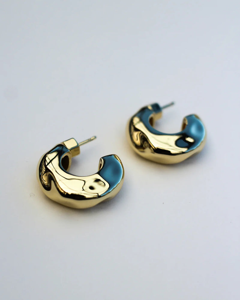 F+H Studios | Hammered Chubby Hoops