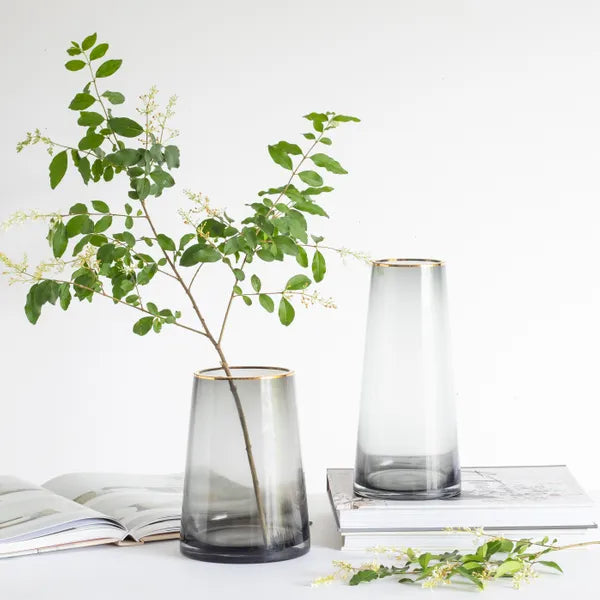 Lucas Smoke Glass Vase