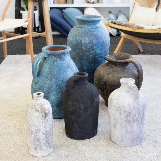 Provincial Terracotta Vase | Weathered Stone