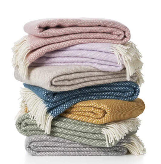 Klippan Lambswool Throw | Preppy - Mustard
